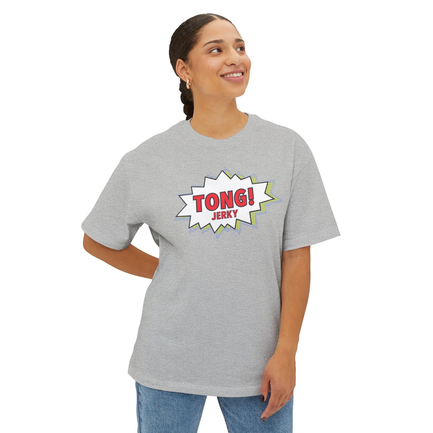 Tong Jerky Unisex Oversized Boxy Tee - Dark Colours
