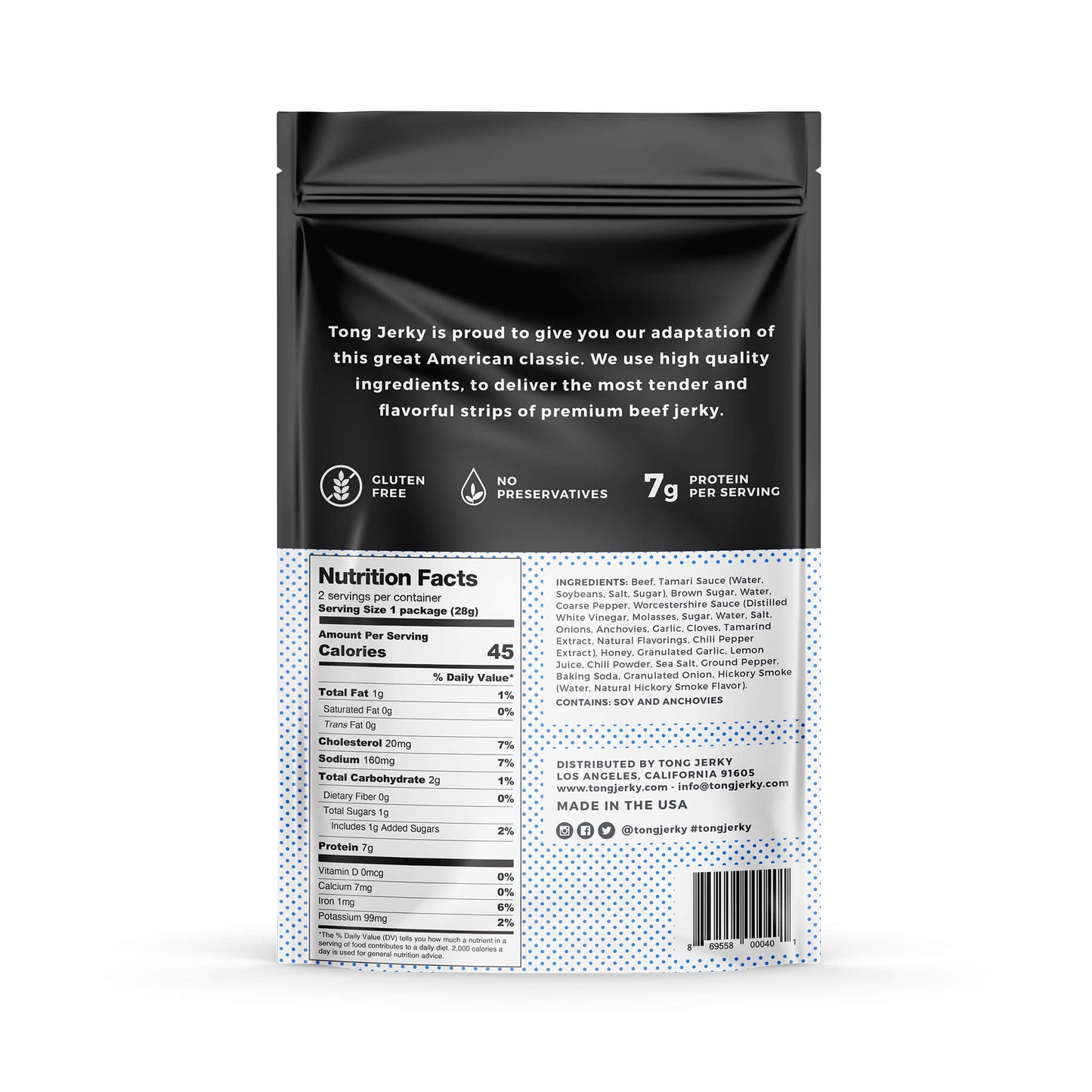 Tong Beef Black Pepper Sea Salt nutrition facts