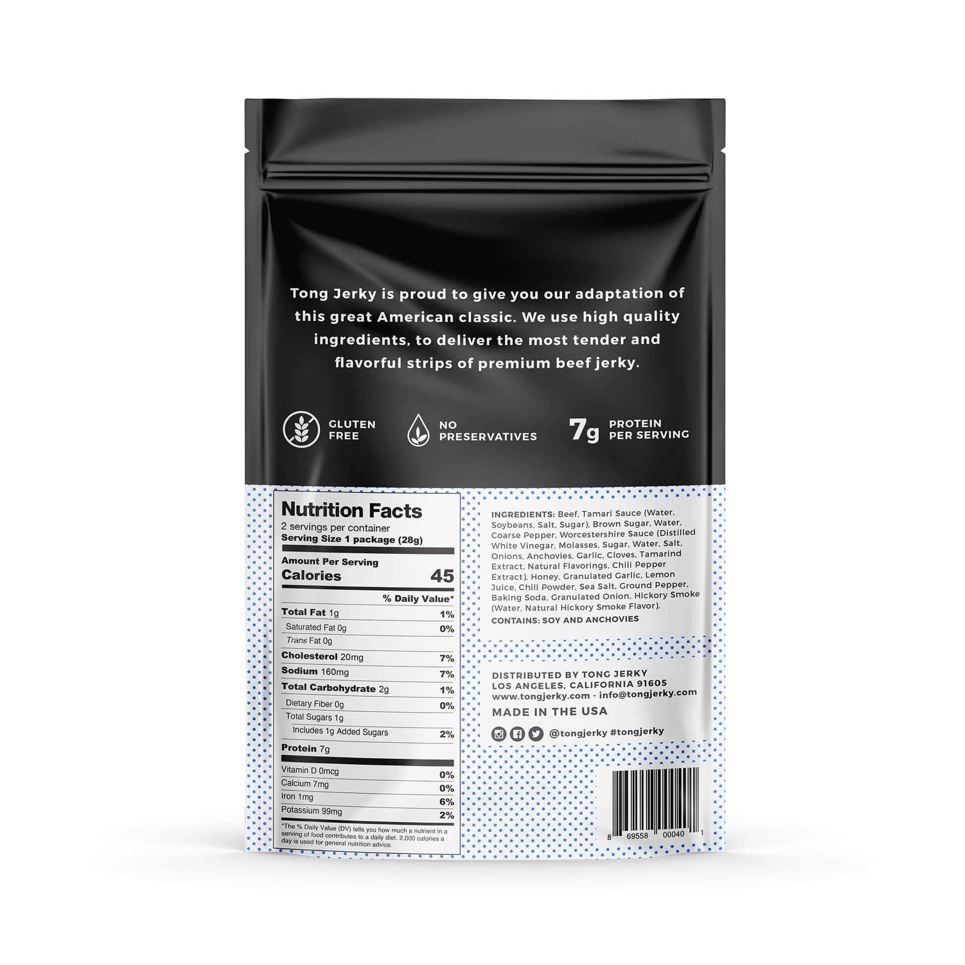 Tong Beef Black Pepper Sea Salt nutrition facts