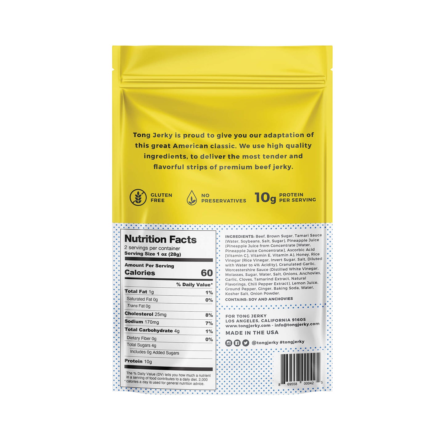 Tong Beef Honey Pepper Teriyaki nutrition facts