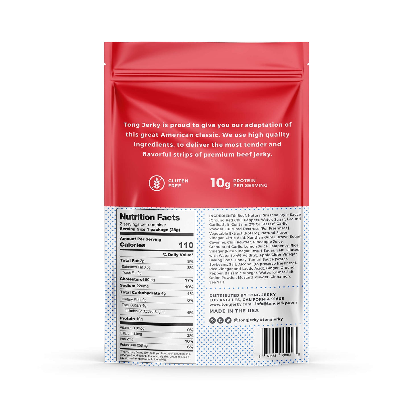 5 pound beef jerky - Spicy Sriracha Beef Jerky - 20g of protein per bag
