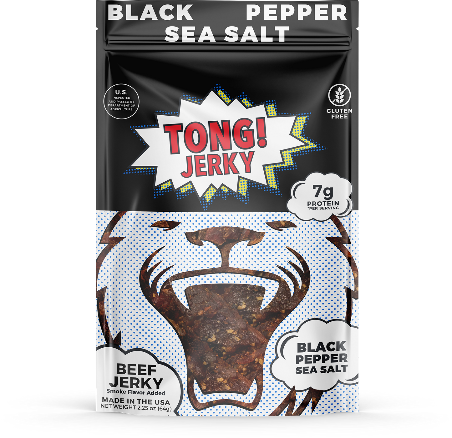 Tong Black Pepper and Sea Salt Beef Jerky - Tong Beef Jerky
