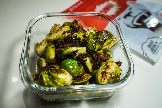 Jerky Roasted Brussels Sprouts