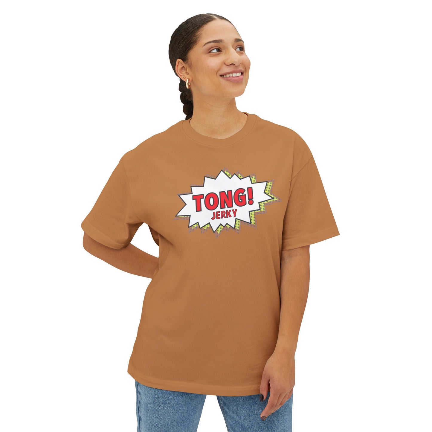 Tong Jerky Unisex Oversized Boxy Tee - Dark Colours