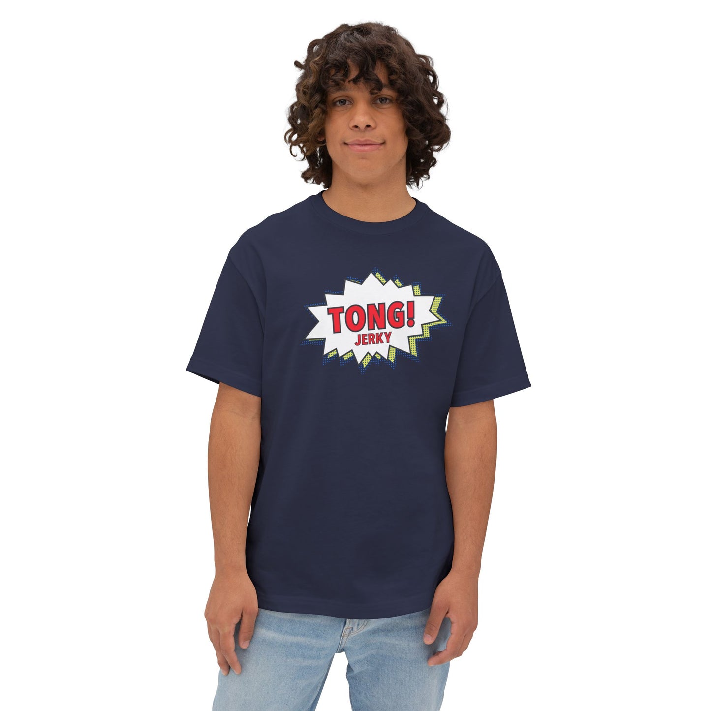 Tong Jerky Unisex Oversized Boxy Tee - Dark Colours
