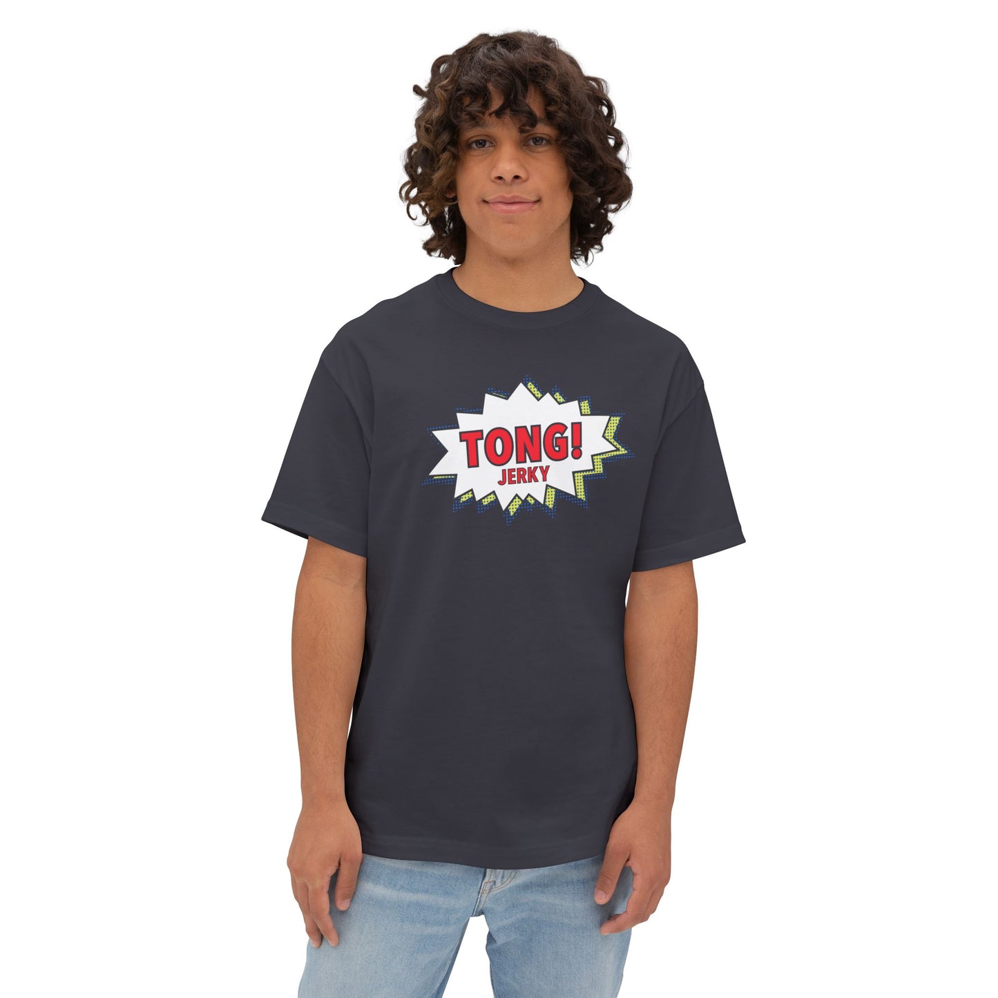 Tong Jerky Unisex Oversized Boxy Tee - Dark Colours