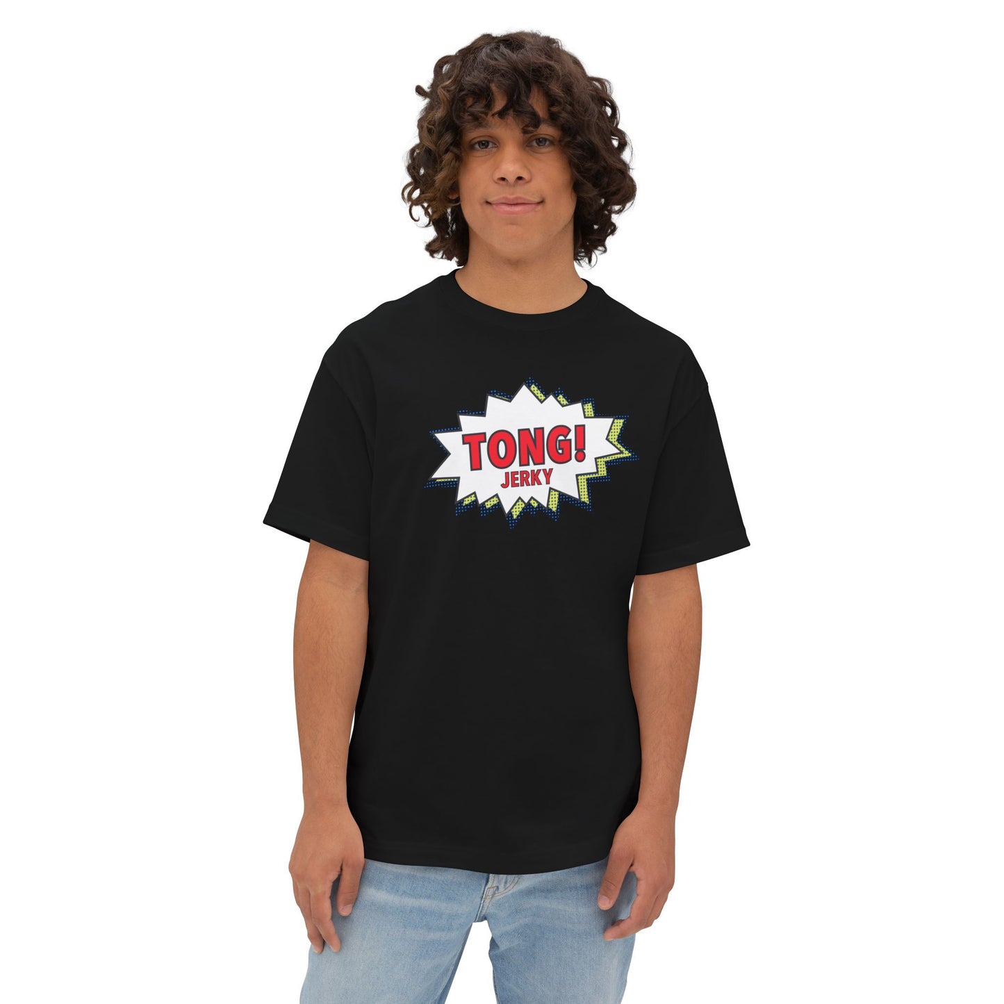 Tong Jerky Unisex Oversized Boxy Tee - Dark Colours