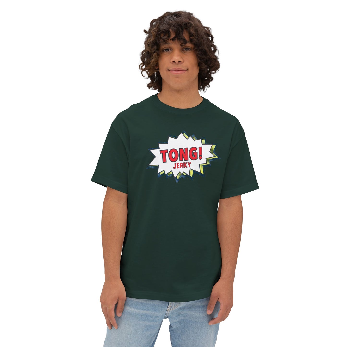 Tong Jerky Unisex Oversized Boxy Tee - Dark Colours
