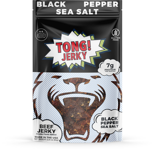 Tong Black Pepper and Sea Salt Beef Jerky - Tong Beef Jerky 