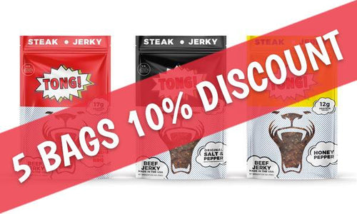 5 Bags for 10% Discount - Tong Beef Jerky 