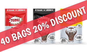 40 Bags for 20% Discount - Tong Beef Jerky 