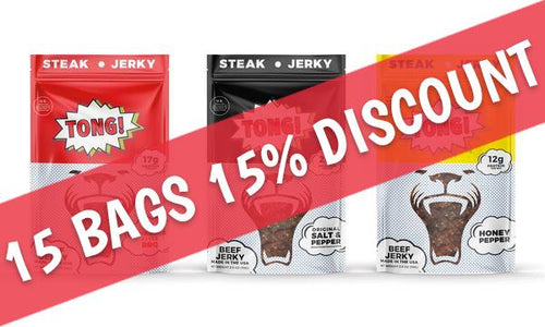 15 Bags for 15% Discount - Tong Beef Jerky 